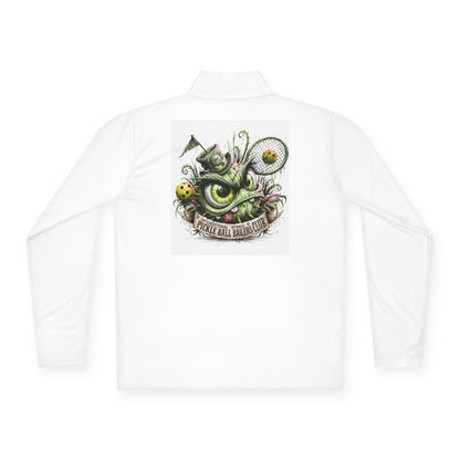 Monster Eye Graphic Quarter-Zip Pullover — Edgy Surf/Skate Art Pullover
