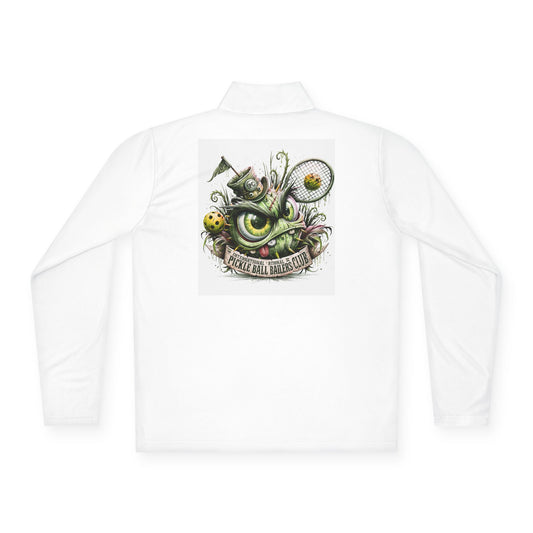 Monster Eye Graphic Quarter-Zip Pullover — Edgy Surf/Skate Art Pullover