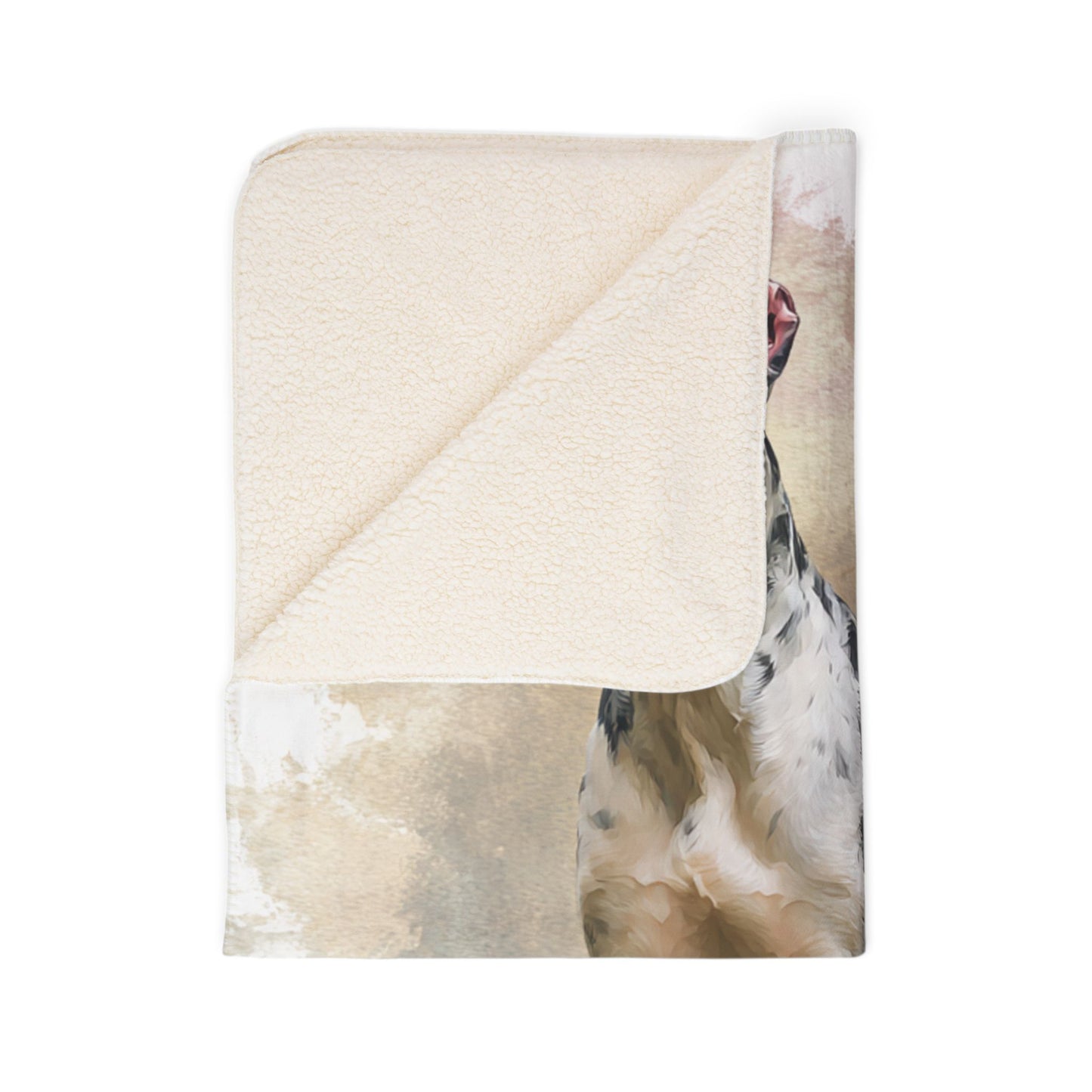Great Dane Watercolor Fleece Sherpa Blanket — Cozy Dog Lover Throw