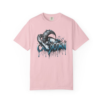 Capricorn-Zodiac Graphic Tee (Goat Horn Illustration)