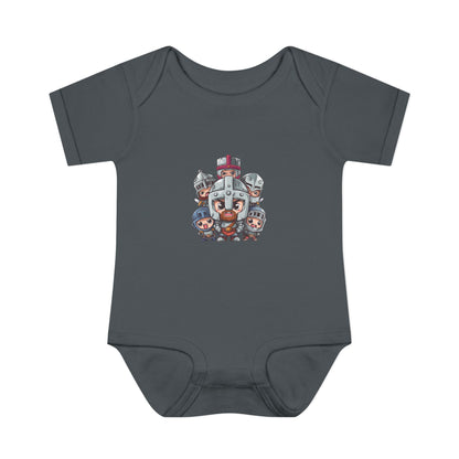 Baby Bodysuit — Cute Cartoon Viking Family Graphic