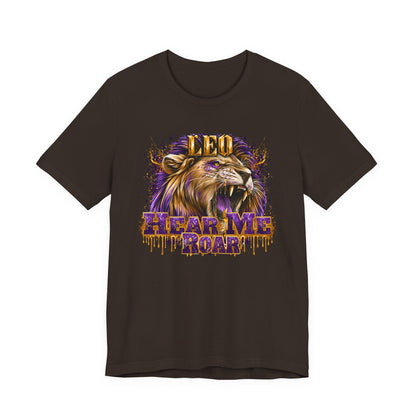 Leo-Hear Me Roar-Zodiac Unisex Jersey Short Sleeve Tee