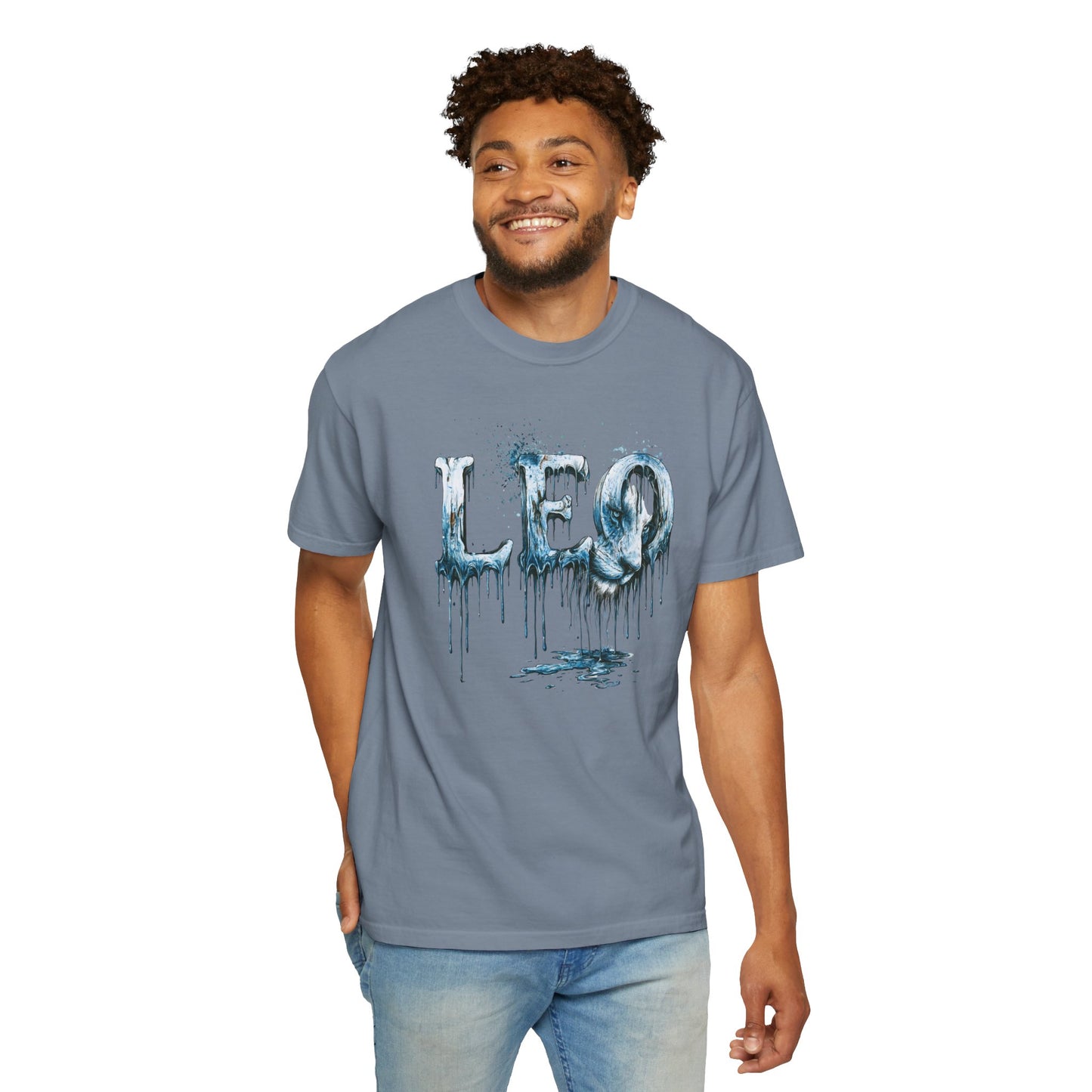 Leo Graphic T-Shirt — Frost Drop Zodiac Tee