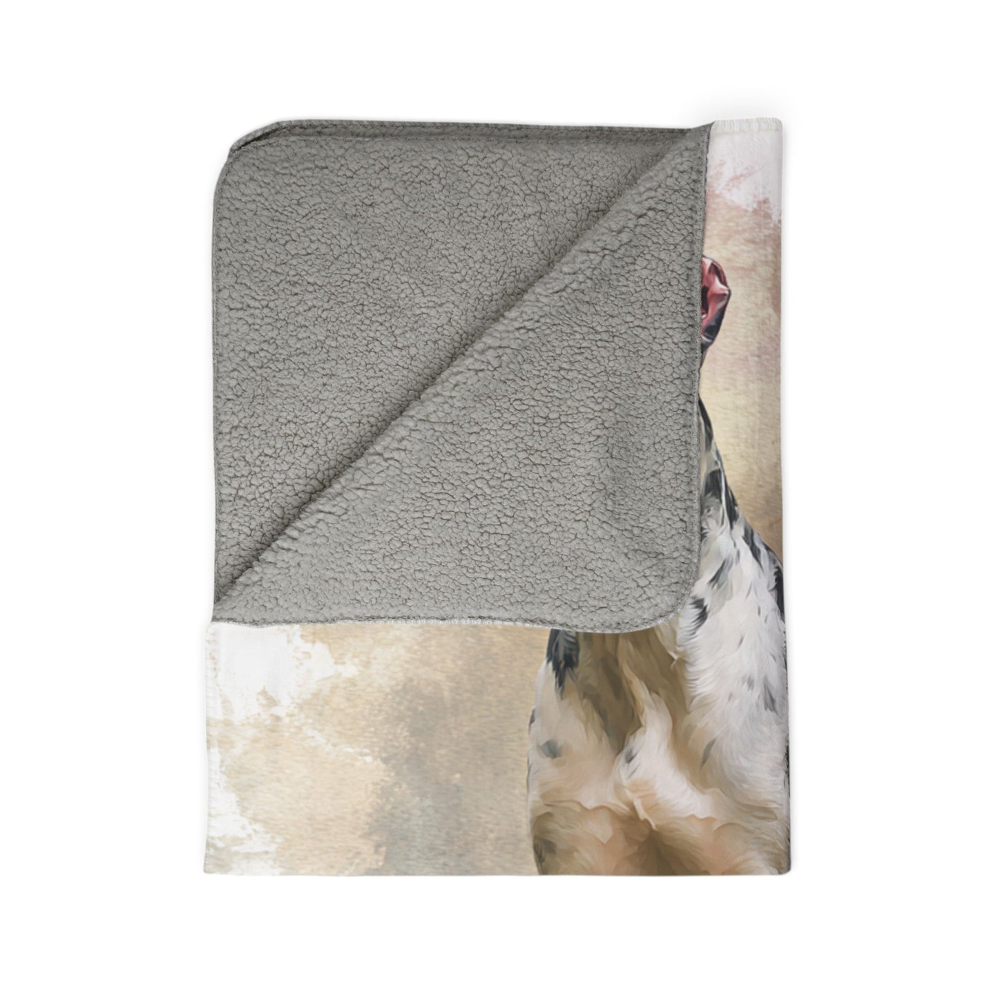 Great Dane Watercolor Fleece Sherpa Blanket — Cozy Dog Lover Throw