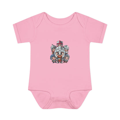 Baby Bodysuit — Cute Cartoon Viking Family Graphic