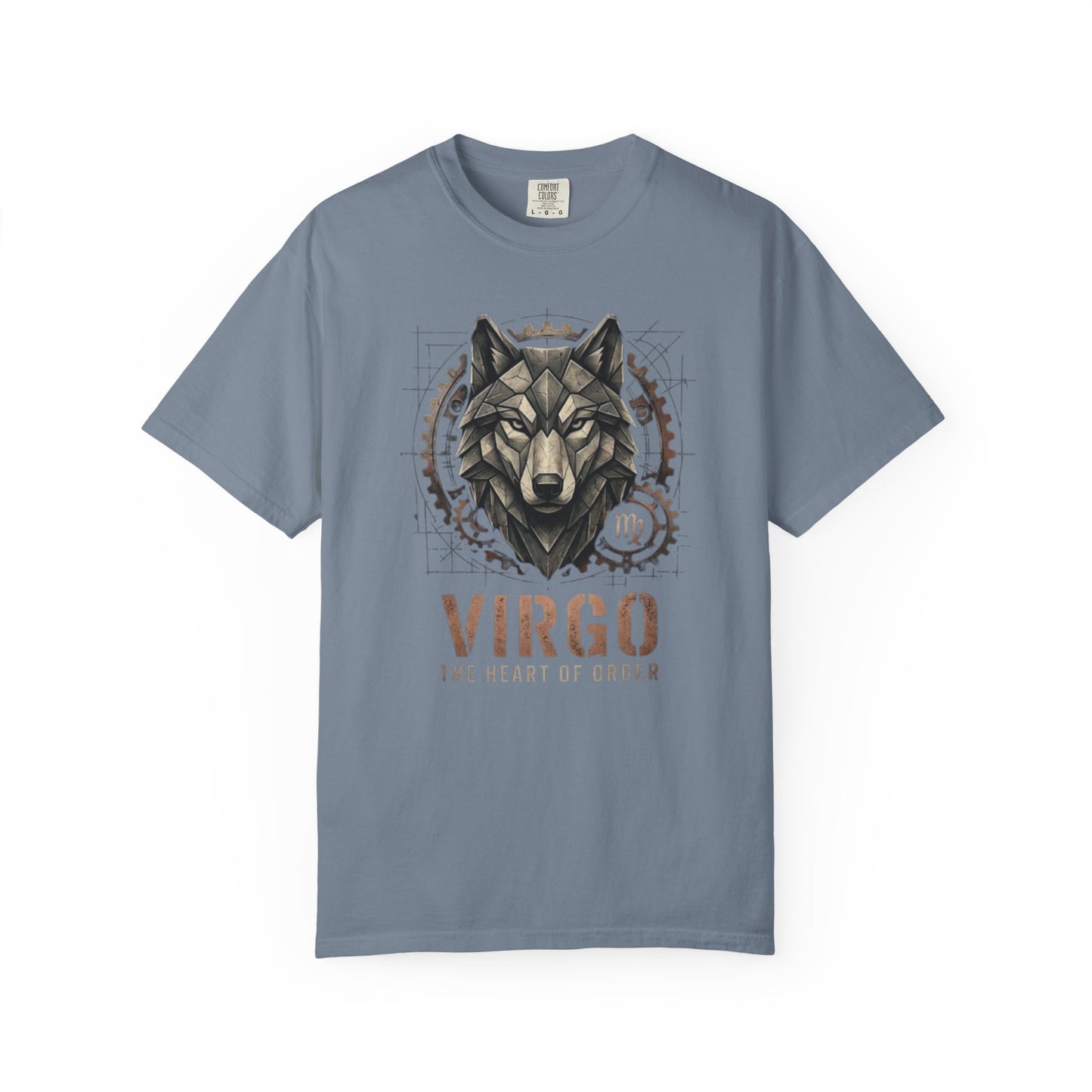 Virgo Wolf T-Shirt for Him — "The Heart of Order" Zodiac Tee