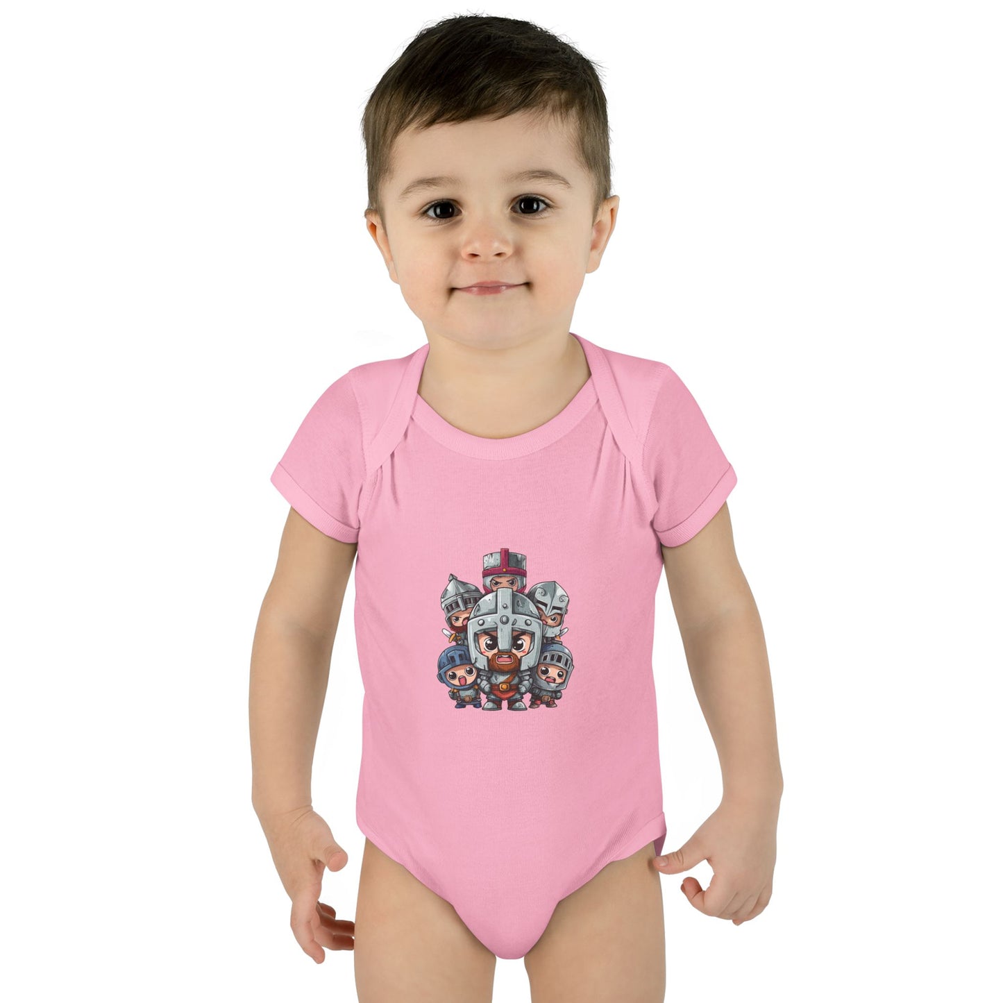 Baby Bodysuit — Cute Cartoon Viking Family Graphic