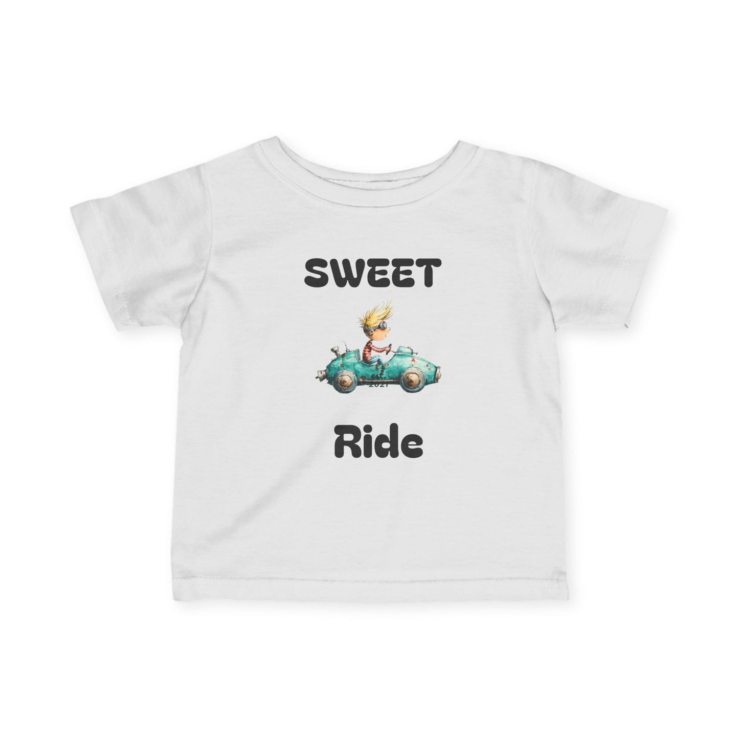 Infant Tee — "Sweet Ride" Vintage Car Baby Shirt