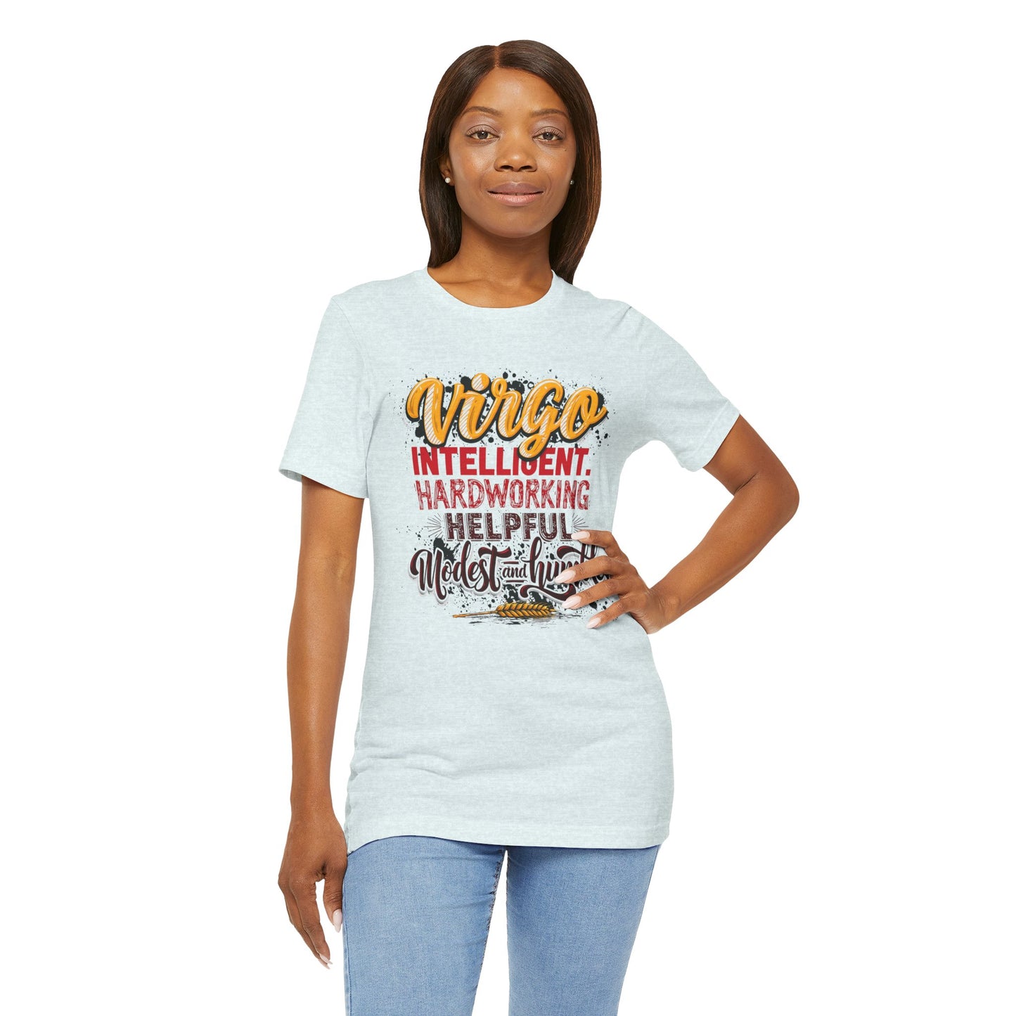 Virgo T‑Shirt for Her — "Intelligent, Hardworking, Helpful, Modest & Humble" Zodiac Tee