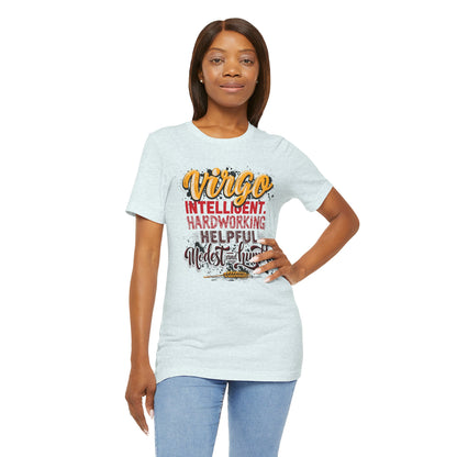Virgo T‑Shirt for Her — "Intelligent, Hardworking, Helpful, Modest & Humble" Zodiac Tee