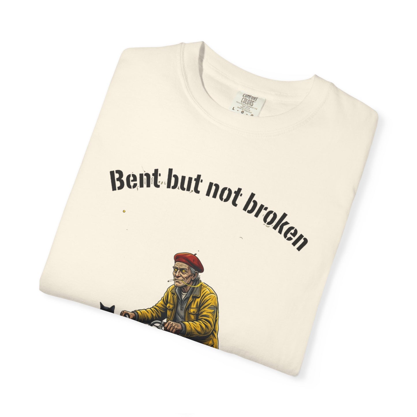 T-Shirt — "Bent but not broken" Vintage Bicyclist Graphic Tee