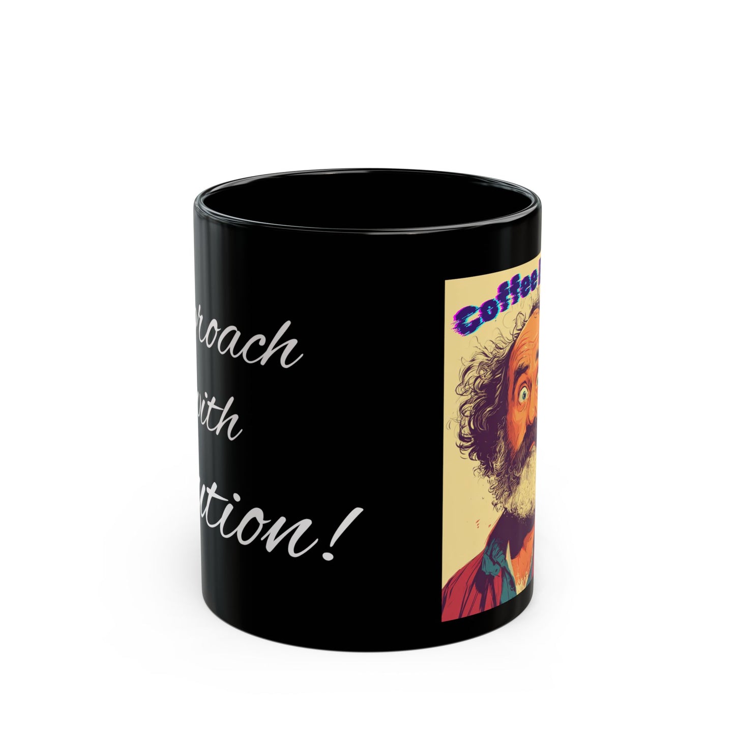 Coffee Break Mug — Funny Retro Surprised Man Graphic Coffee Cup