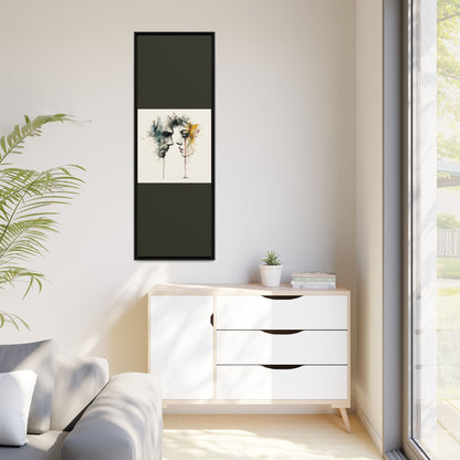 Framed Matte Canvas Art — Abstract Watercolor Faces Wall Print
