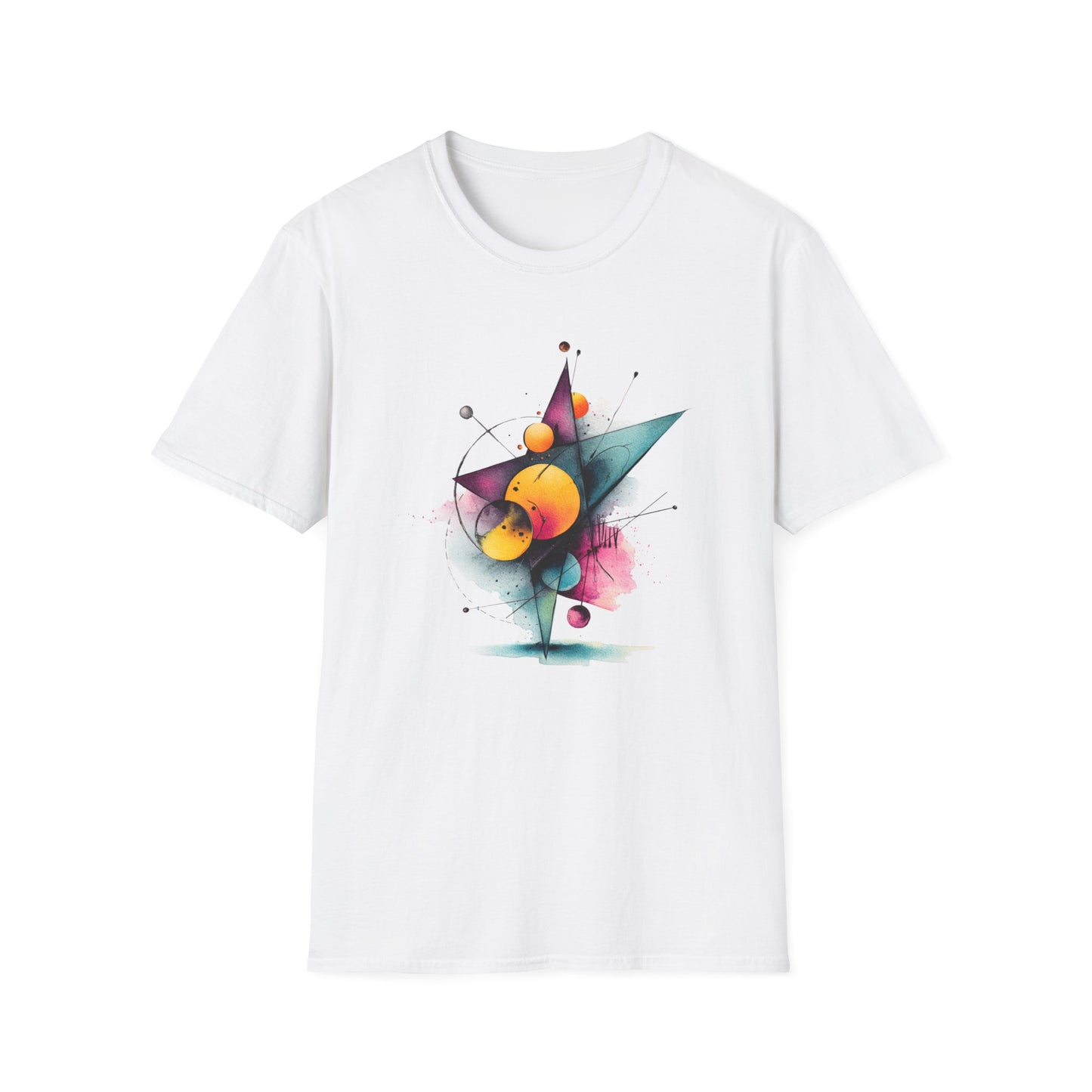 Abstract Geometric Planet Art T-Shirt