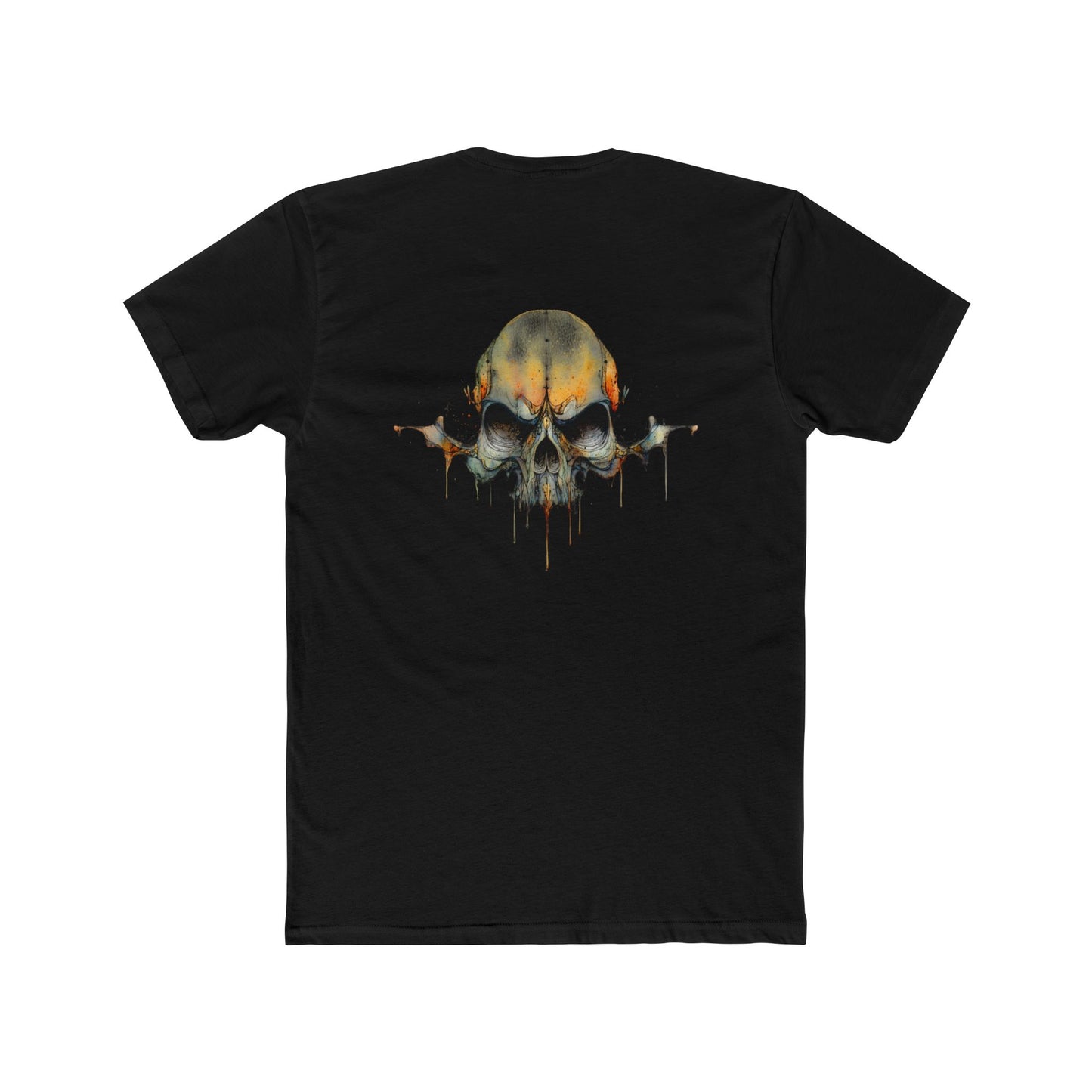 Skull Drip Graphic Tee — Watercolor Skull T-Shirt