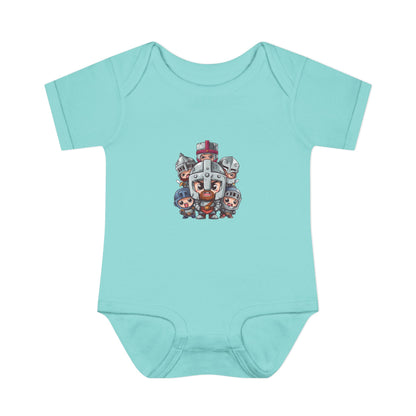 Baby Bodysuit — Cute Cartoon Viking Family Graphic