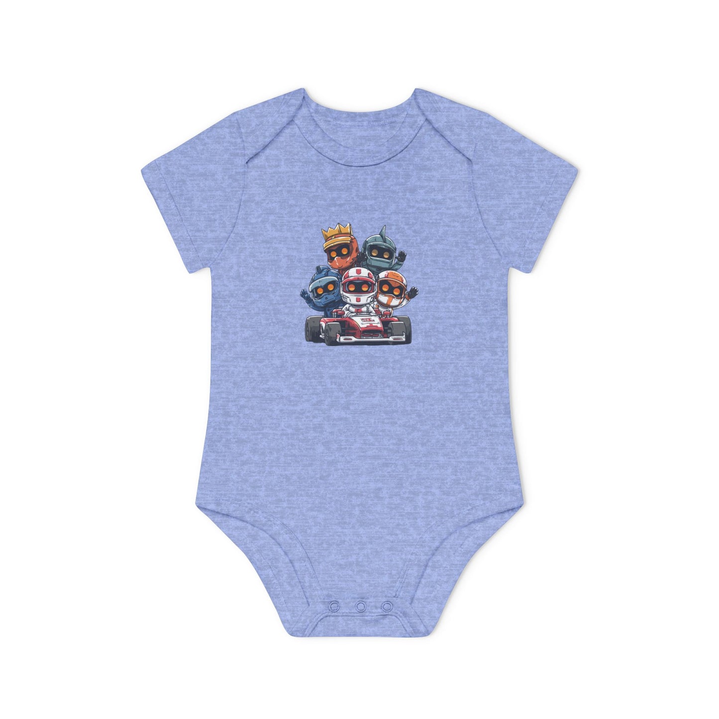 Baby Bodysuit — Cute Racing Kart Crew Graphic Organic Infant One-Piece