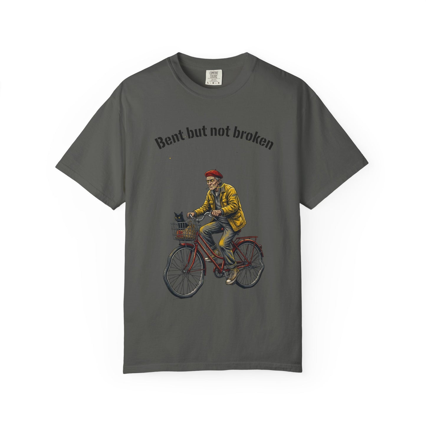 T-Shirt — "Bent but not broken" Vintage Bicyclist Graphic Tee