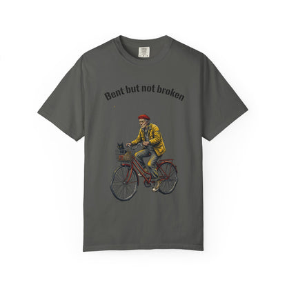 T-Shirt — "Bent but not broken" Vintage Bicyclist Graphic Tee