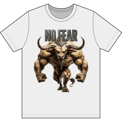 No Fear Bull Graphic Tee — Motivational Gym & Workout Shirt