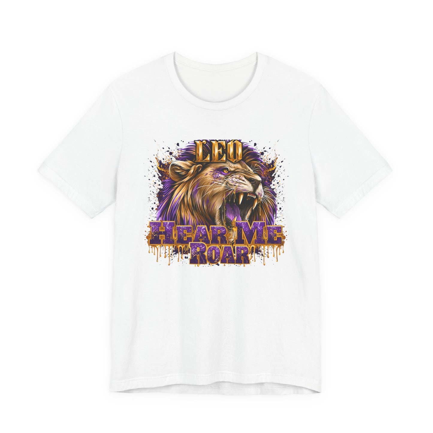 Leo-Hear Me Roar-Zodiac Unisex Jersey Short Sleeve Tee