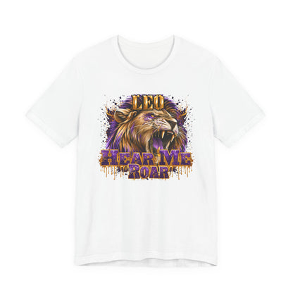 Leo-Hear Me Roar-Zodiac Unisex Jersey Short Sleeve Tee