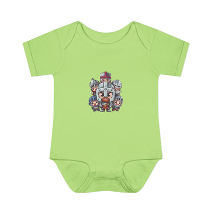 Baby Bodysuit — Cute Cartoon Viking Family Graphic
