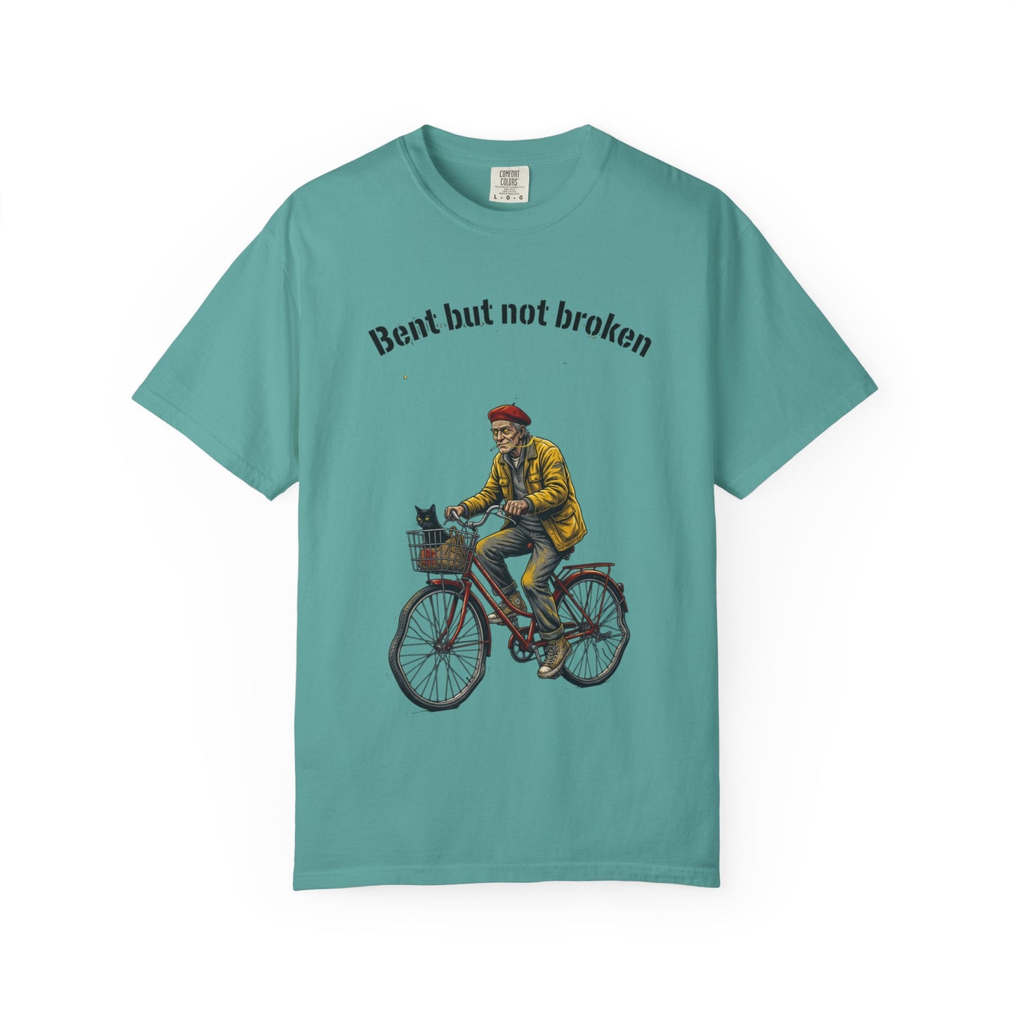 T-Shirt — "Bent but not broken" Vintage Bicyclist Graphic Tee
