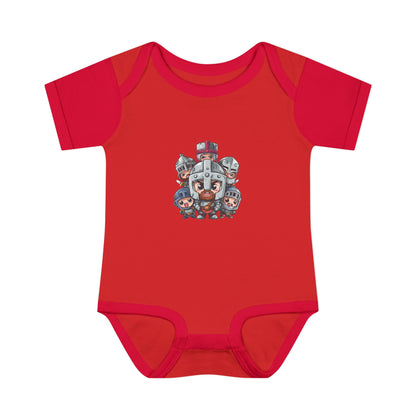 Baby Bodysuit — Cute Cartoon Viking Family Graphic