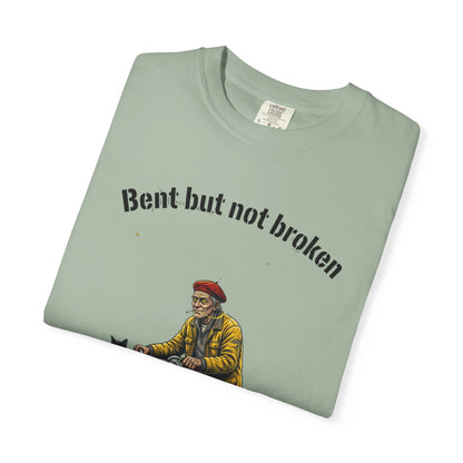 T-Shirt — "Bent but not broken" Vintage Bicyclist Graphic Tee