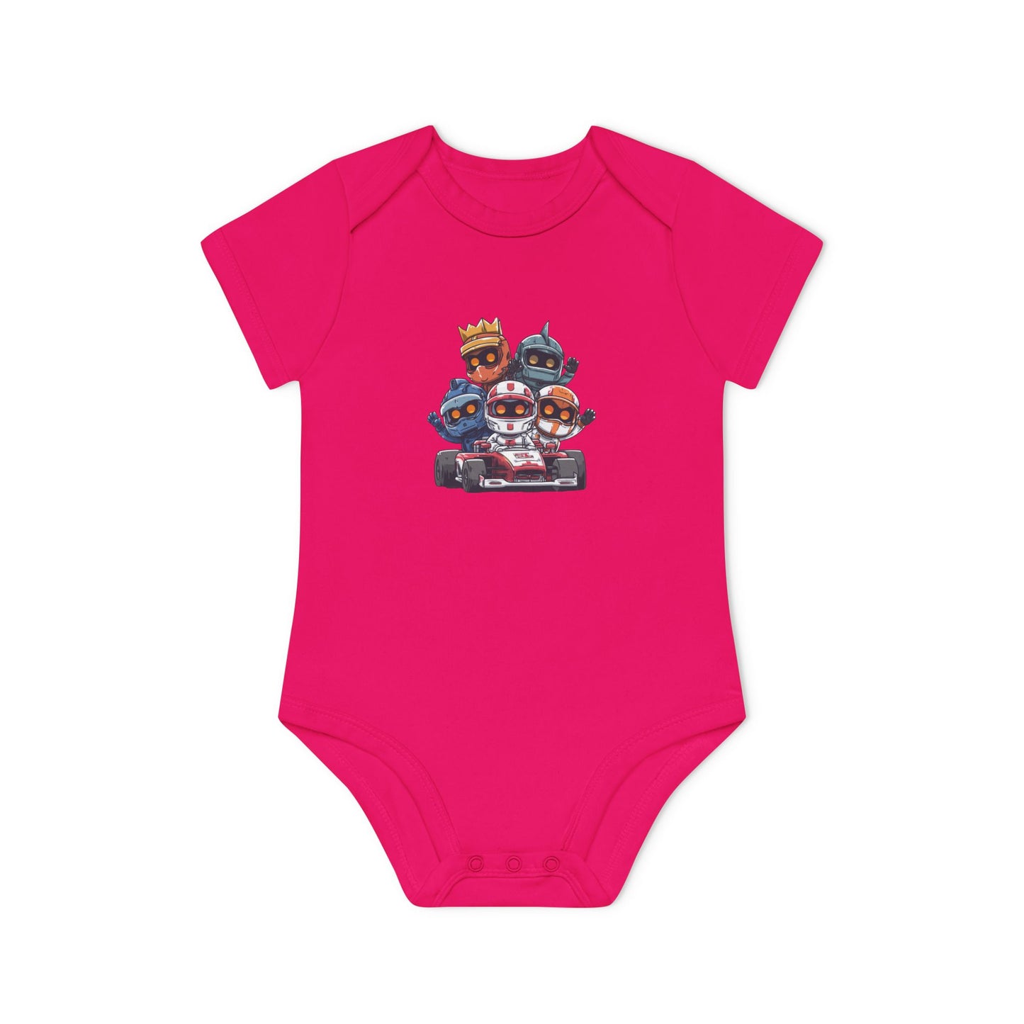 Baby Bodysuit — Cute Racing Kart Crew Graphic Organic Infant One-Piece