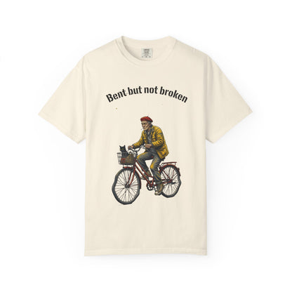 T-Shirt — "Bent but not broken" Vintage Bicyclist Graphic Tee