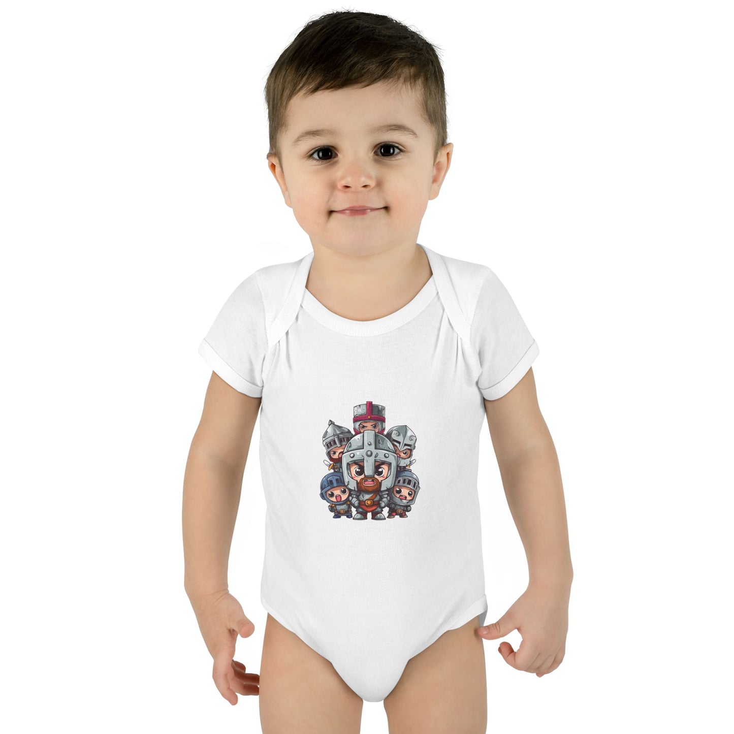 Baby Bodysuit — Cute Cartoon Viking Family Graphic