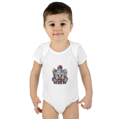 Baby Bodysuit — Cute Cartoon Viking Family Graphic