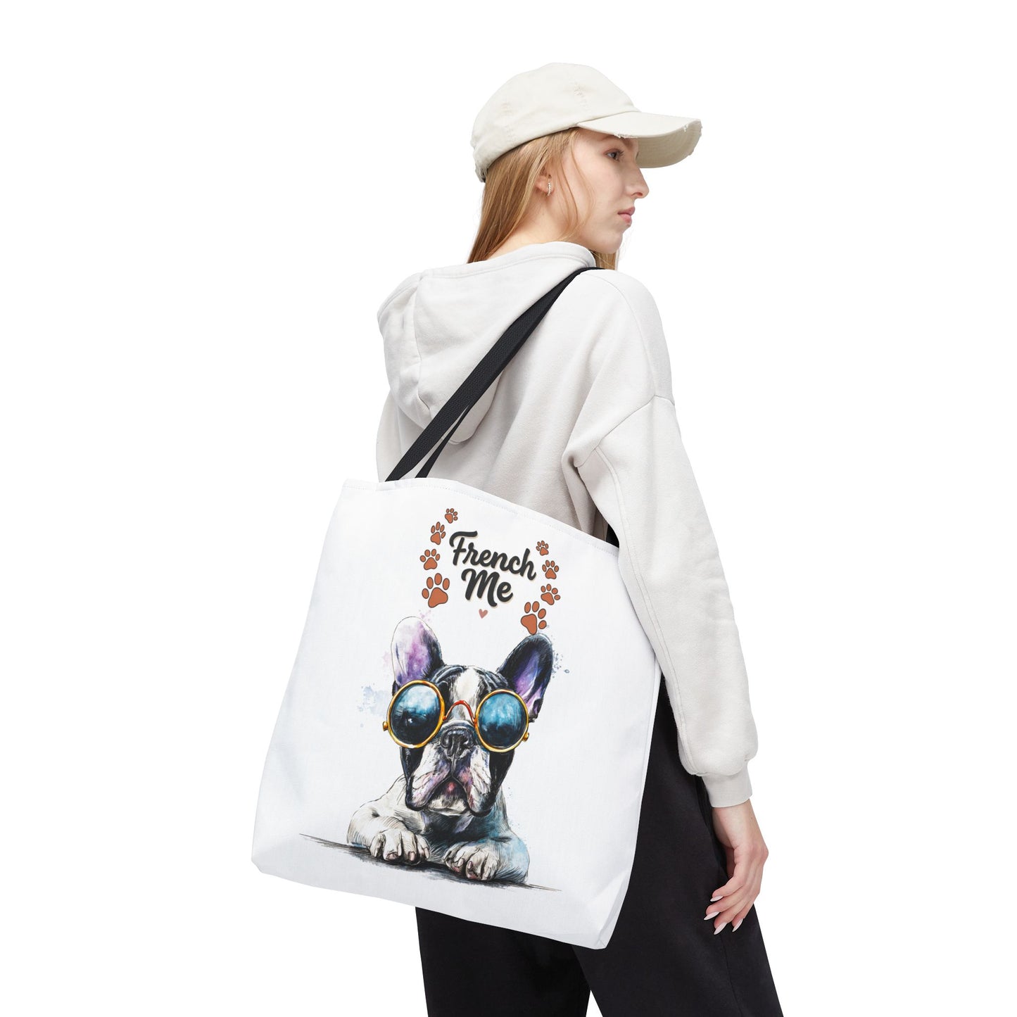 Frenchie Sunglasses Tote Bag — Cute French Bulldog Beach & Grocery Tote