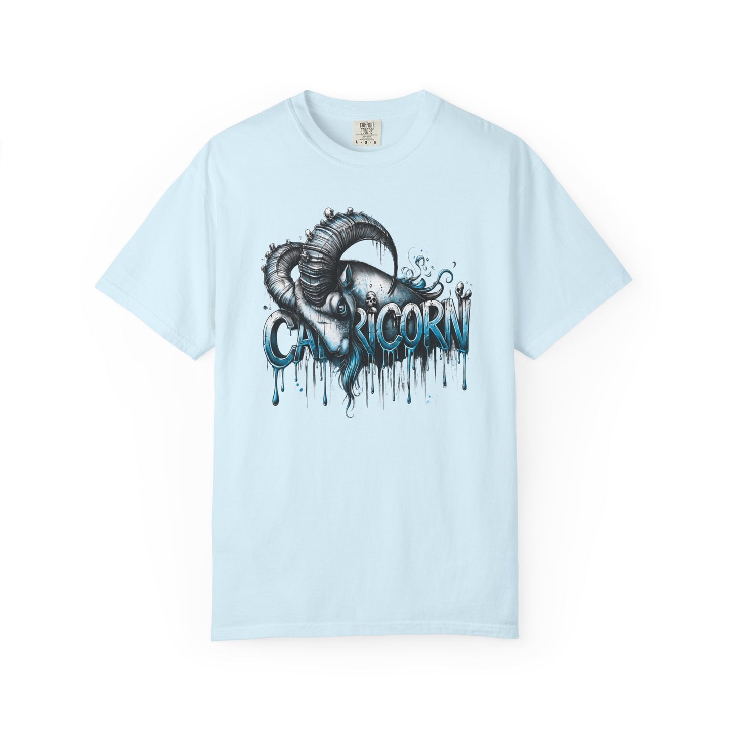 Capricorn-Zodiac Graphic Tee (Goat Horn Illustration)