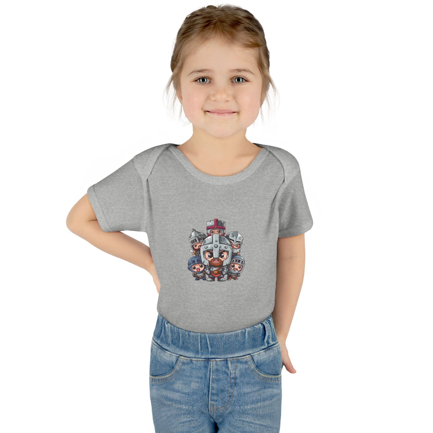 Baby Bodysuit — Cute Cartoon Viking Family Graphic