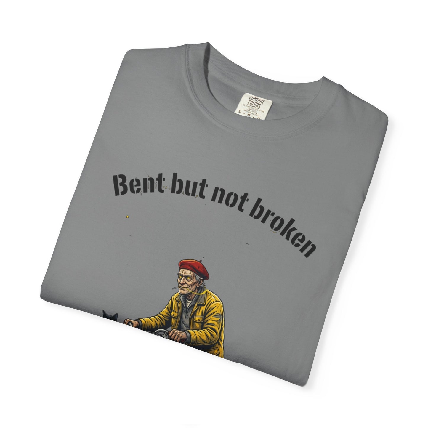 T-Shirt — "Bent but not broken" Vintage Bicyclist Graphic Tee