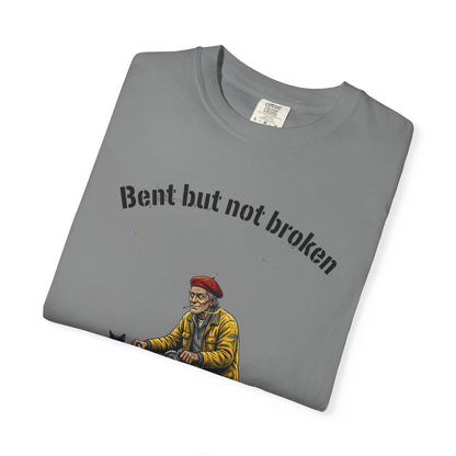 T-Shirt — "Bent but not broken" Vintage Bicyclist Graphic Tee