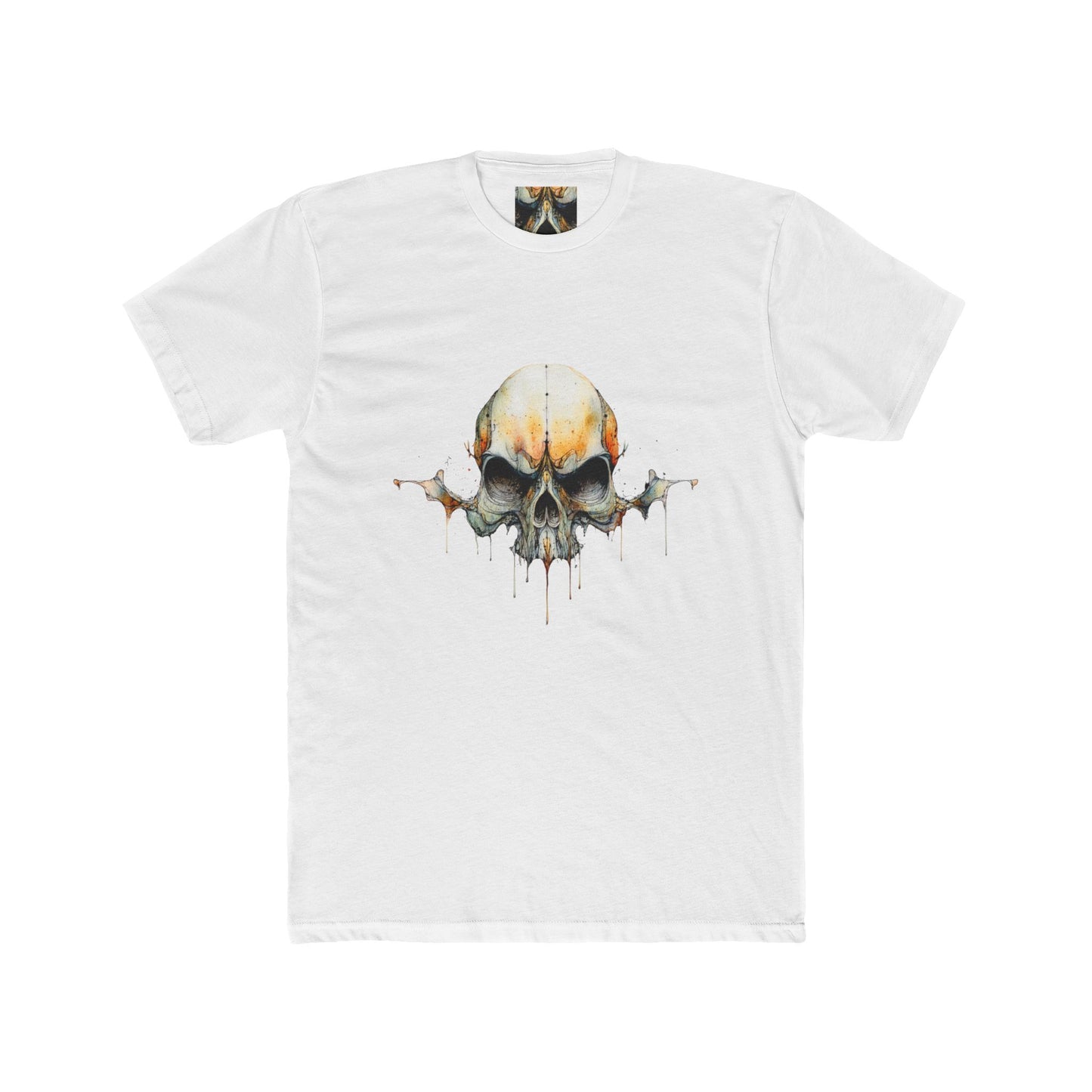Skull Drip Graphic Tee — Watercolor Skull T-Shirt