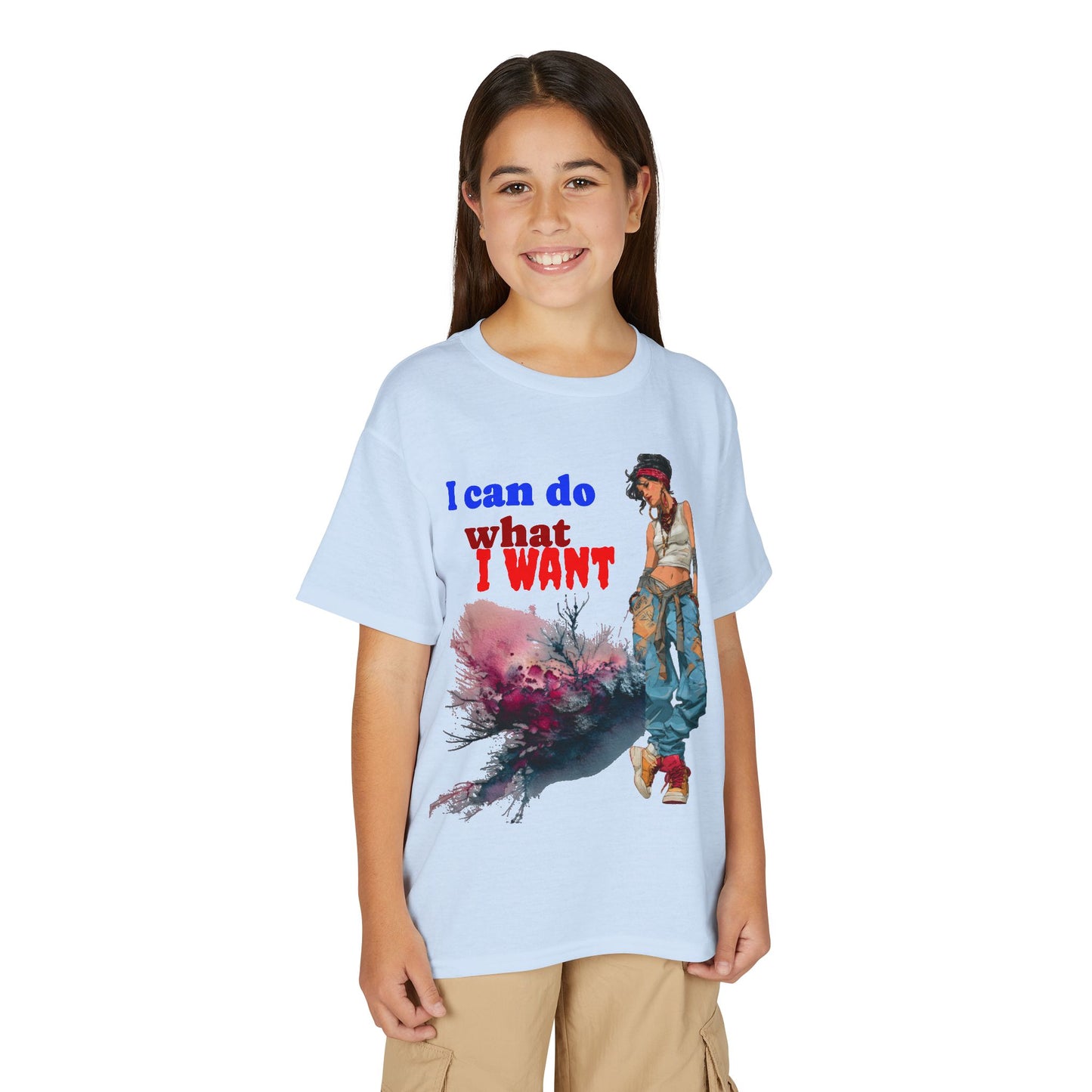 Girls Youth T-Shirt — "I Can Do What I Want" Street Style Graphic Tee