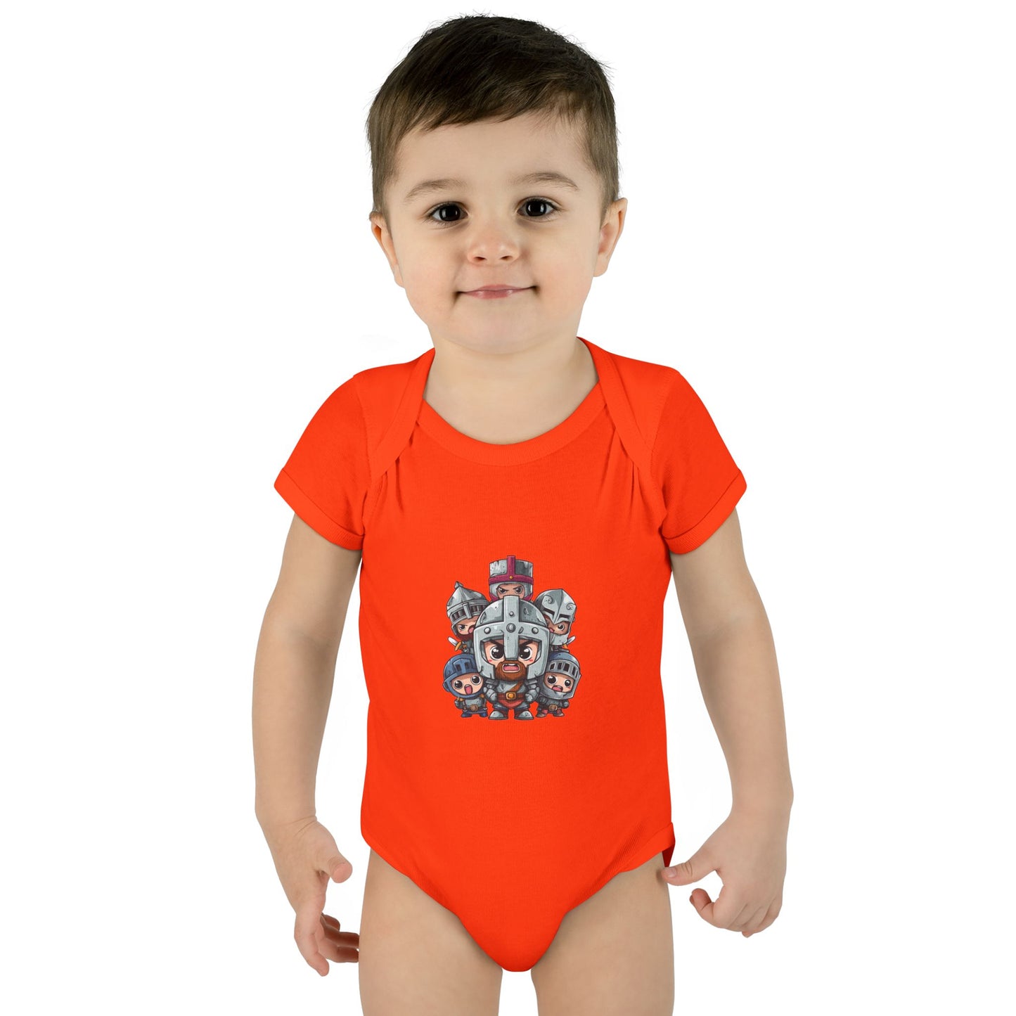 Baby Bodysuit — Cute Cartoon Viking Family Graphic