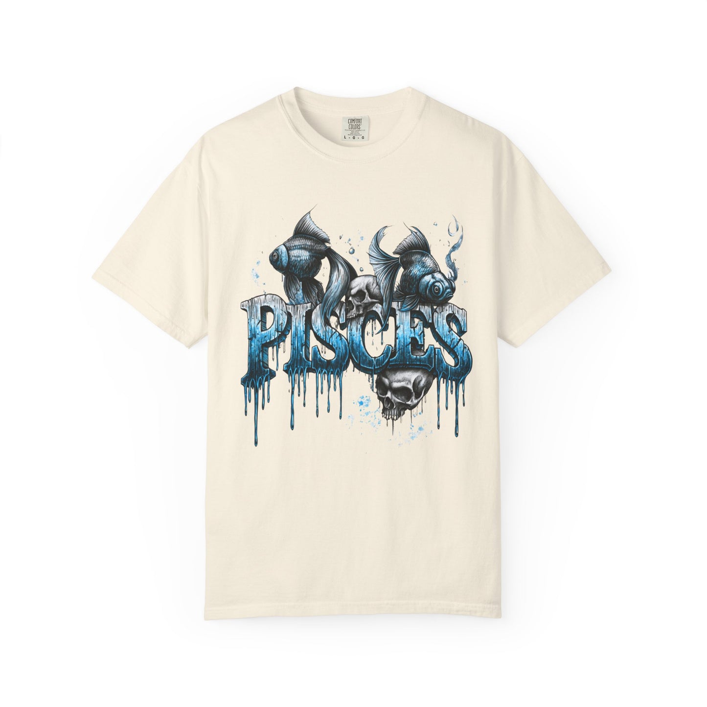 Pisces Zodiac T-Shirt — Artistic Drip Fish Graphic Tee