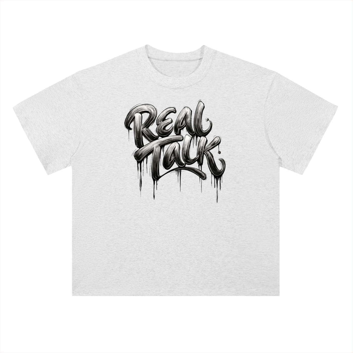Real Talk-Heavyweight Drop Shoulder Cotton T-Shirt