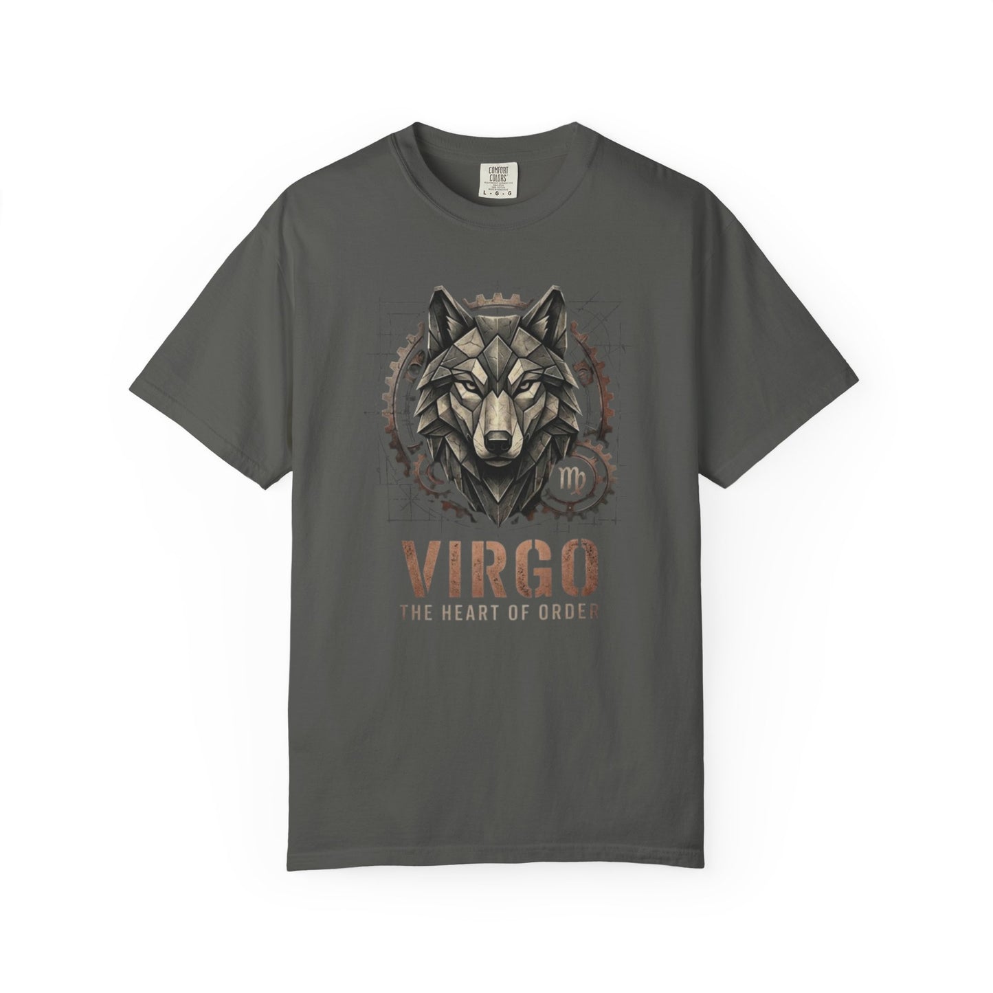 Virgo Wolf T-Shirt for Him — "The Heart of Order" Zodiac Tee