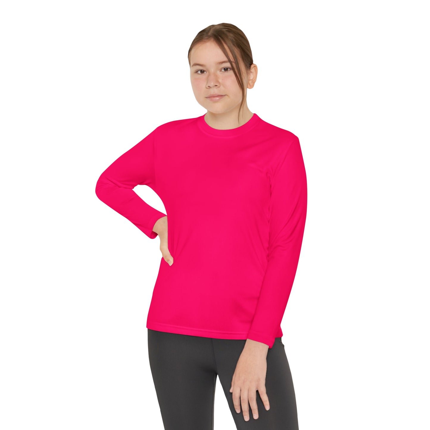 Girls Youth Long Sleeve Tee — "Rock and Roll Girl" Colorful Retro Graphic