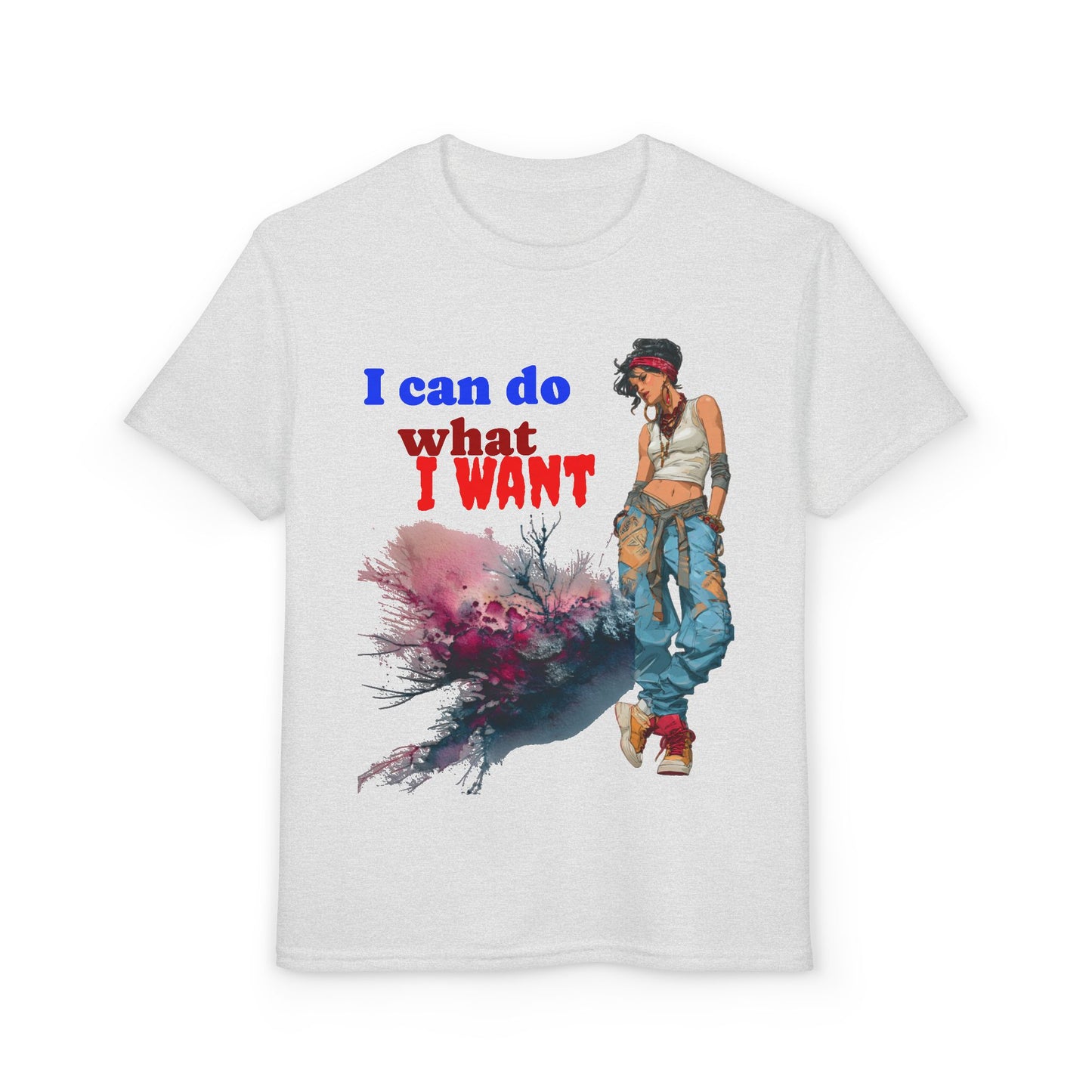 Girls Youth T-Shirt — "I Can Do What I Want" Street Style Graphic Tee