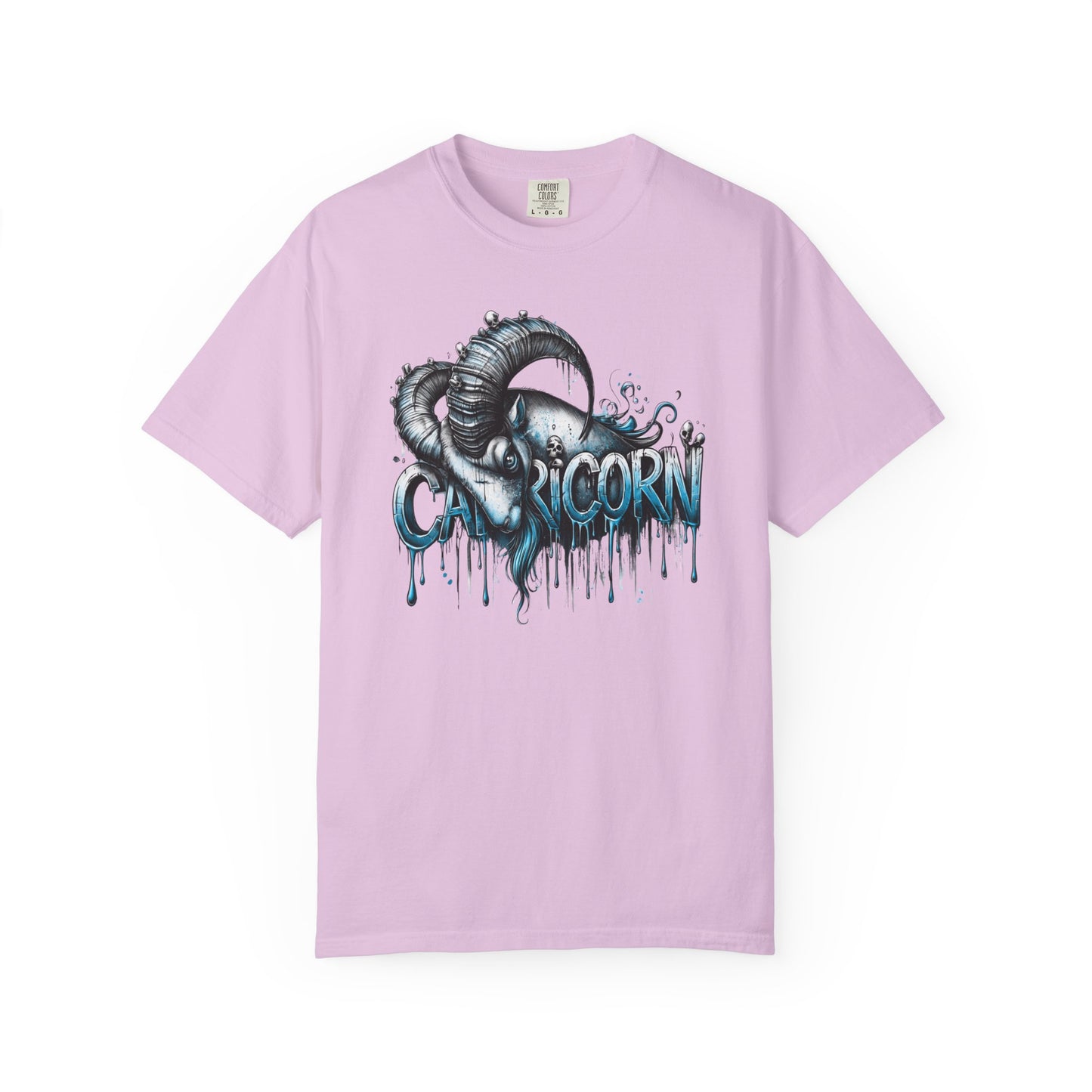 Capricorn-Zodiac Graphic Tee (Goat Horn Illustration)