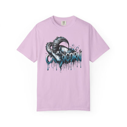 Capricorn-Zodiac Graphic Tee (Goat Horn Illustration)
