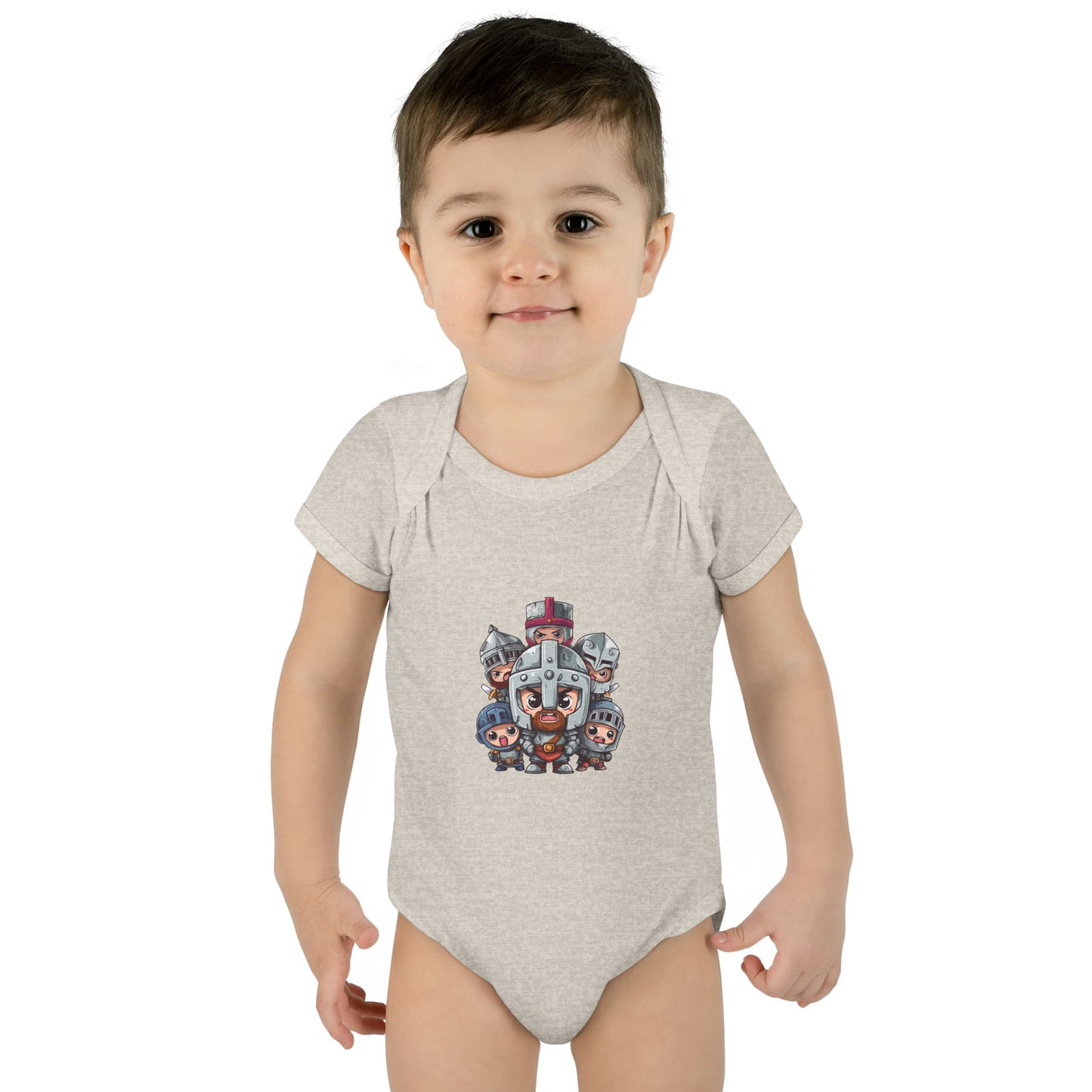 Baby Bodysuit — Cute Cartoon Viking Family Graphic